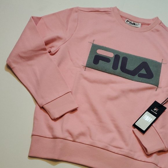 NWT Fila Evelyn Pink Pullover Sweatshirt Women’s Small Brand New With Tags - Picture 7 of 9